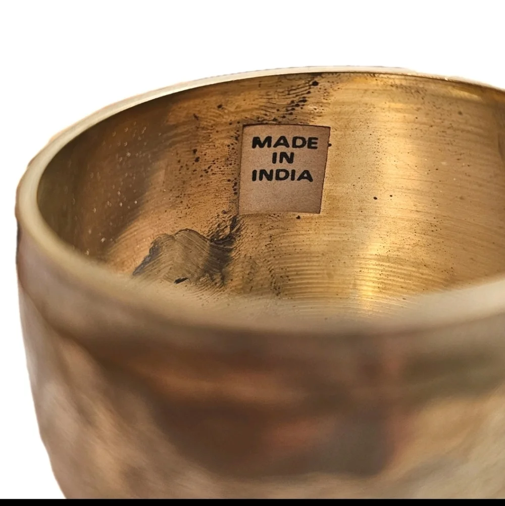 12 Vintage Hammered Solid Brass Napkin Ring Holders